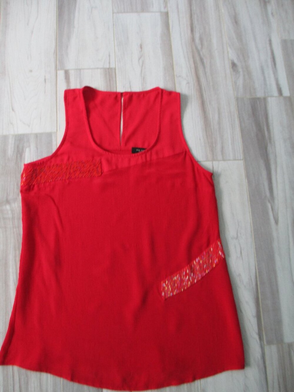 MM Couture silk sleeveless top